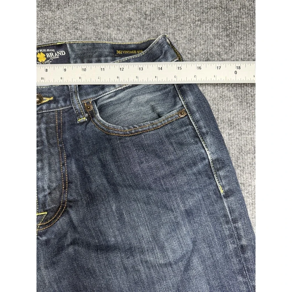 Lucky Brand Jeans Mens 30x32 Blue 361 Vintage Straight Leg Denim Dark Wash